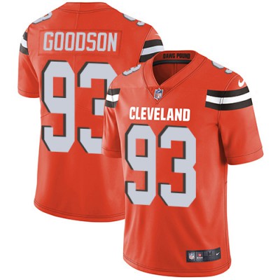 Nike Cleveland Browns #93 B.J. Goodson Orange Alternate Men's Stitched NFL Vapor Untouchable Limited Jersey Men's